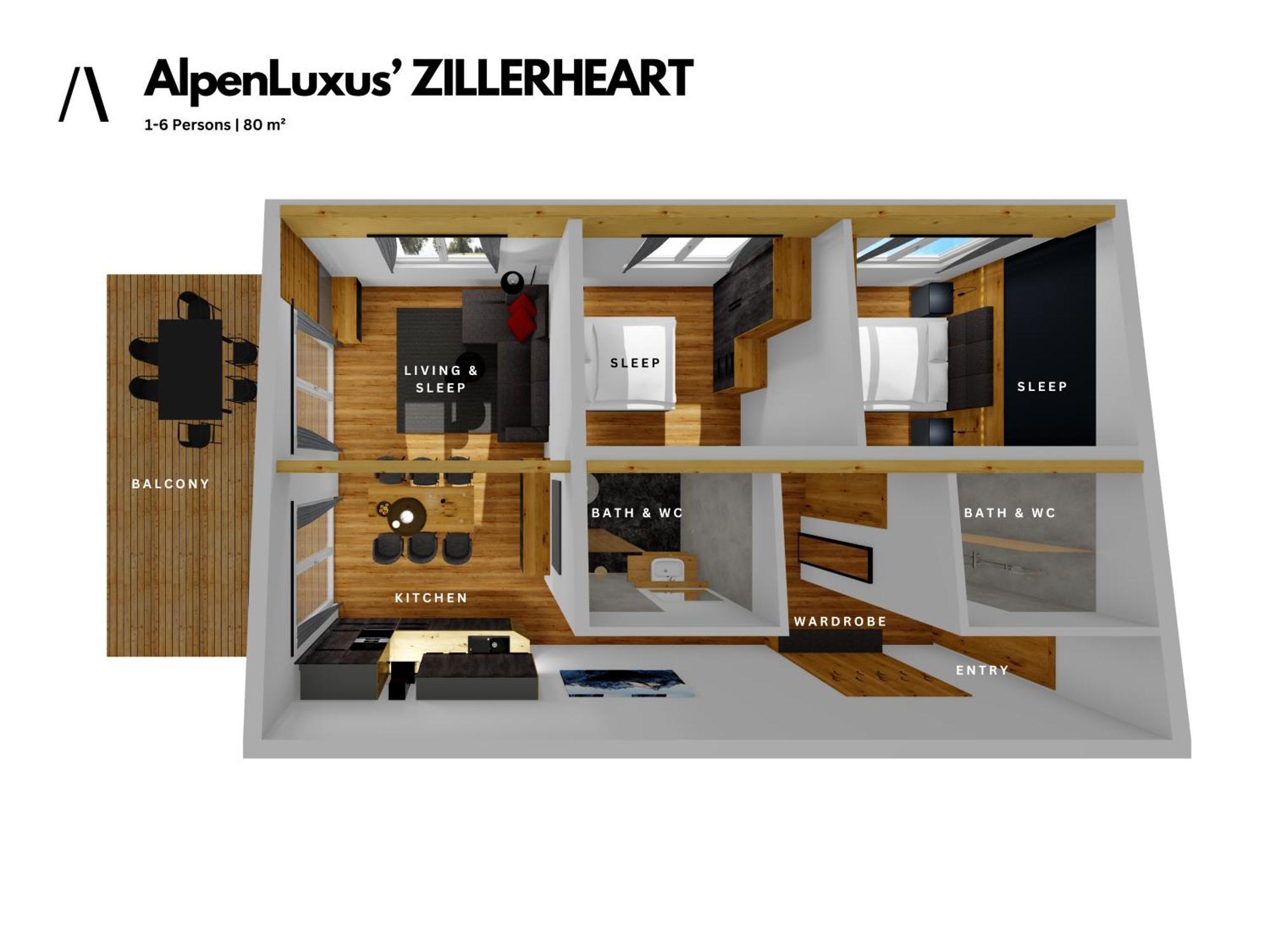 Zillerheart - Balcony Und Car Park By Alpenluxus Appartements Fügen Exteriér fotografie